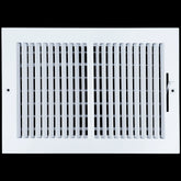 airgrilles 12 x 8 duct opening  -  2 way steel air supply diffuser for sidewall and ceiling hnd-asg-wh-2way-12x8 764613097498 - 1